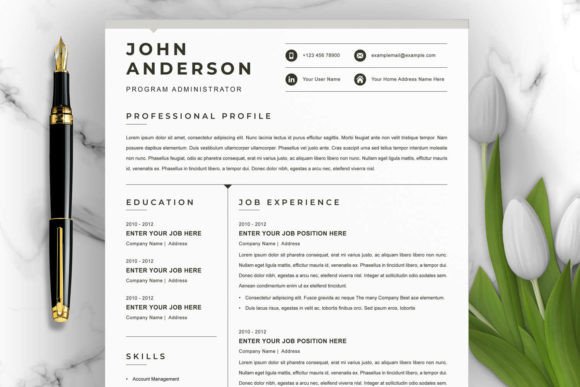 Download Clean &amp; Modern Resume Template Word - Premium Resources