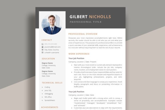 Download Professional Resume Template | Word CV - Premium Resources